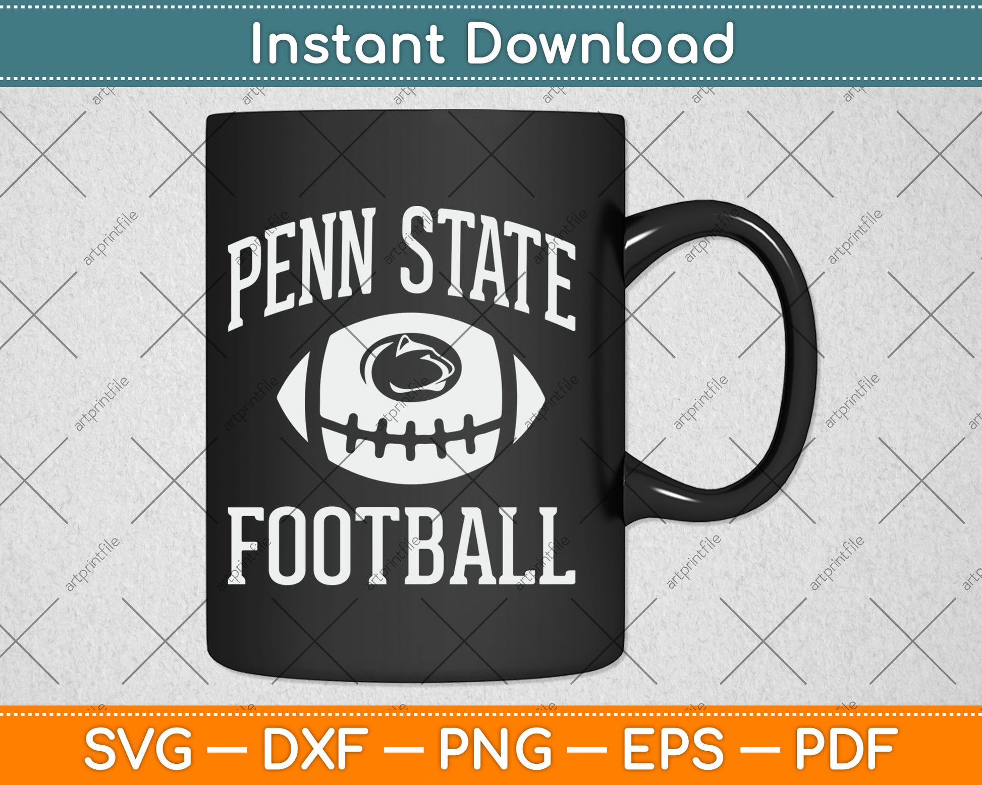 Penn State Nittany Lions Football Intensity Navy Svg Digital Cutting File