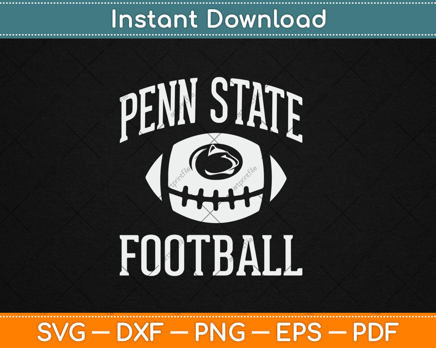 Penn State Nittany Lions Football Intensity Navy Svg Digital Cutting File
