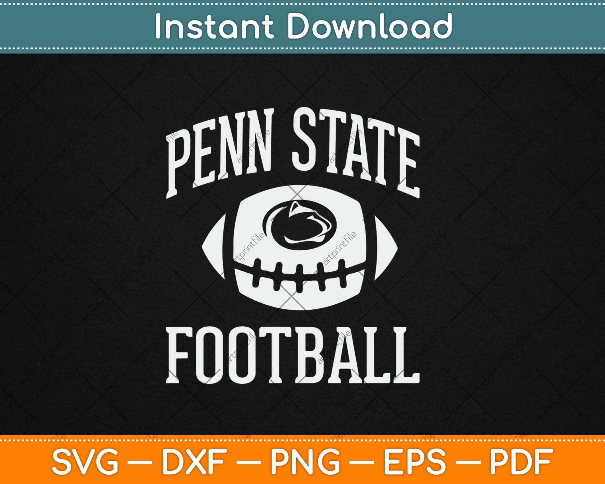 Penn State Nittany Lions Football Intensity Navy Svg Digital Cutting File