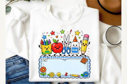 Personalized Back to School Supplies PNG