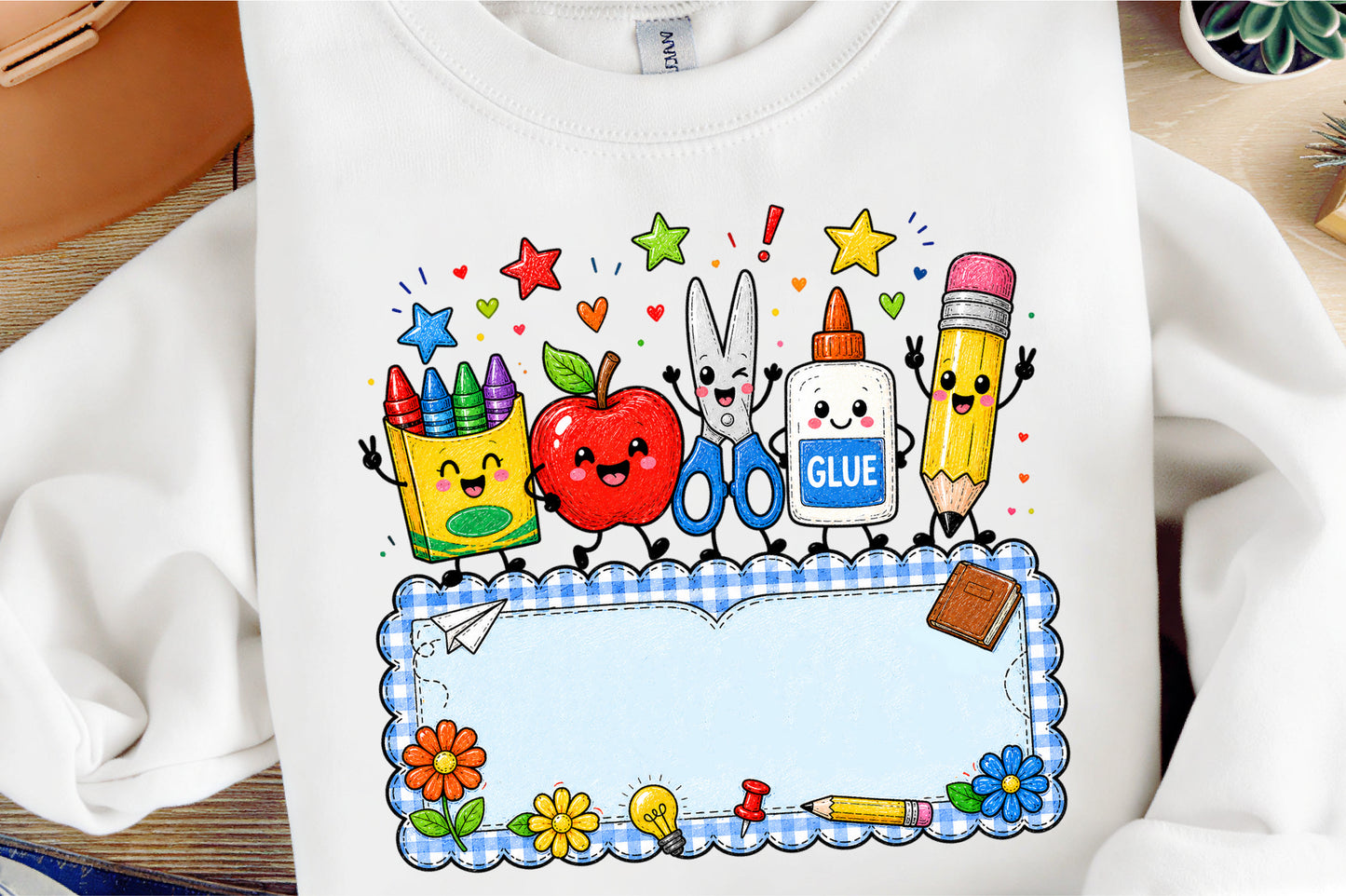 Personalized Back to School Supplies PNG