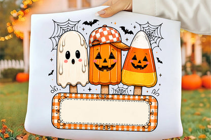 Personalized Halloween Ghost Ice Cream PNG