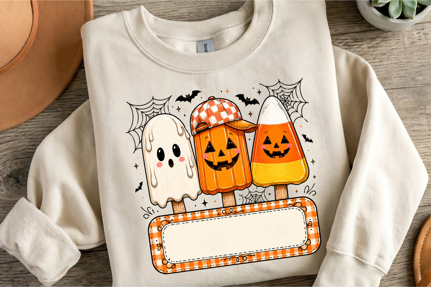 Personalized Halloween Ghost Ice Cream PNG