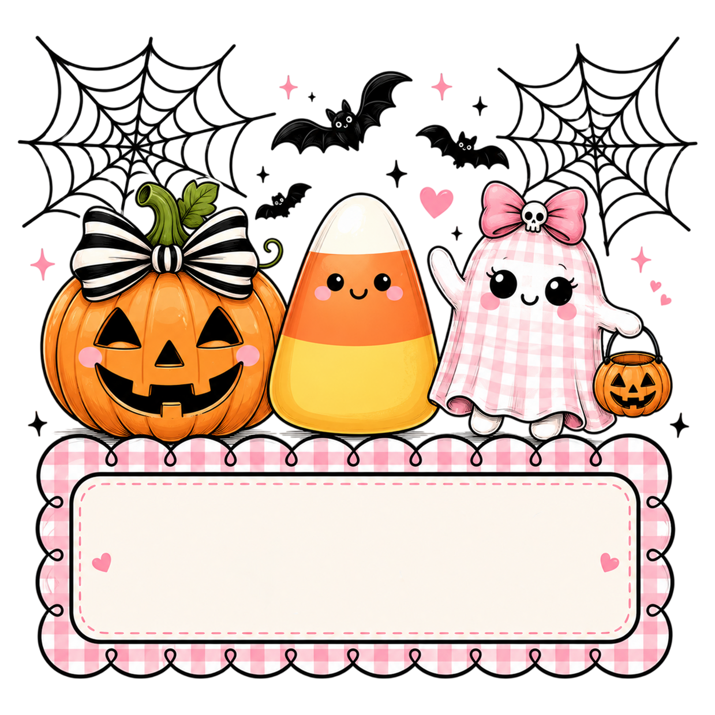 Personalized Kids Ghost Pumpkin PNG Cute Halloween Spooky Sublimation
