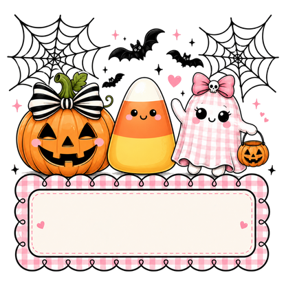 Personalized Kids Ghost Pumpkin PNG Cute Halloween Spooky Sublimation