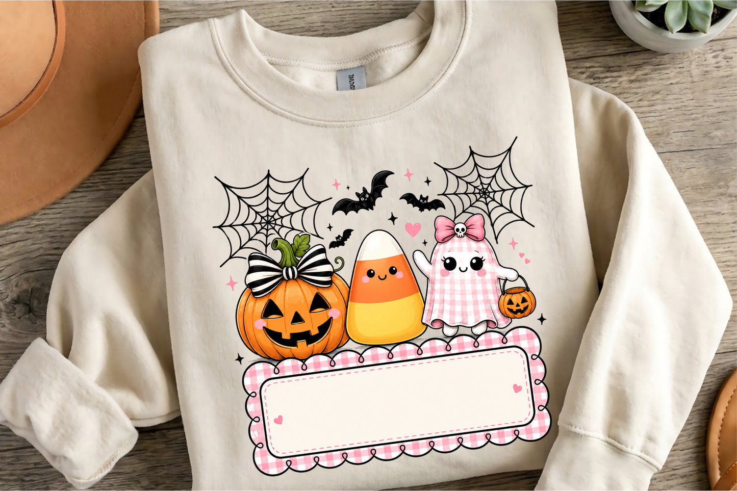 Personalized Kids Ghost Pumpkin PNG Cute Halloween Spooky Sublimation