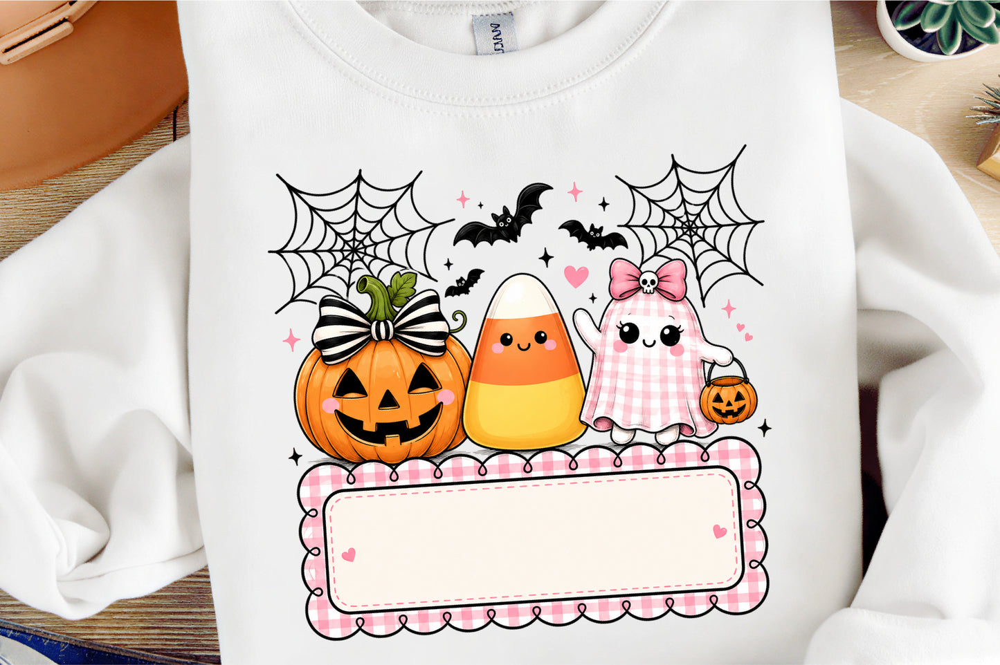 Personalized Kids Ghost Pumpkin PNG Cute Halloween Spooky Sublimation