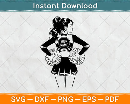 Cheerleader Svg, Cheerleader Name Svg, Personalized Name Svg Digital Cutting File