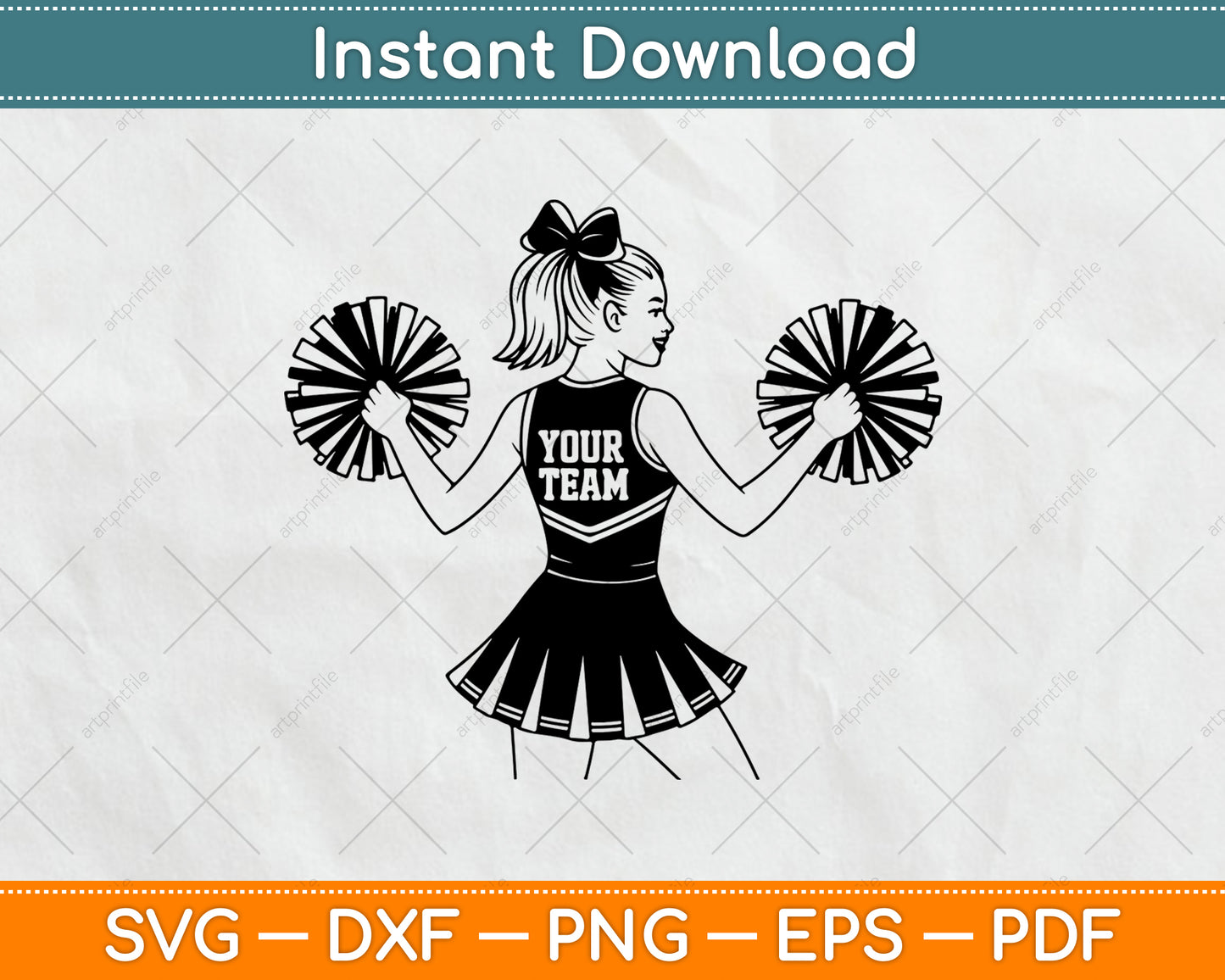 Cheerleader Personalized Name Svg Digital Cutting File