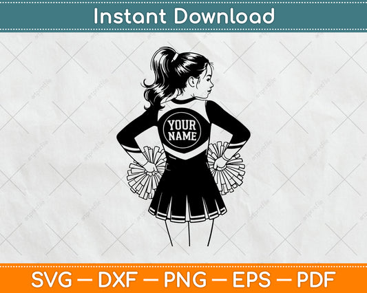 Cheerleader Svg, Cheerleader Name Svg, Cheer Dance Svg Digital Cutting File