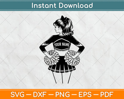 Personalized Name Cheerleader Svg Digital Cutting File