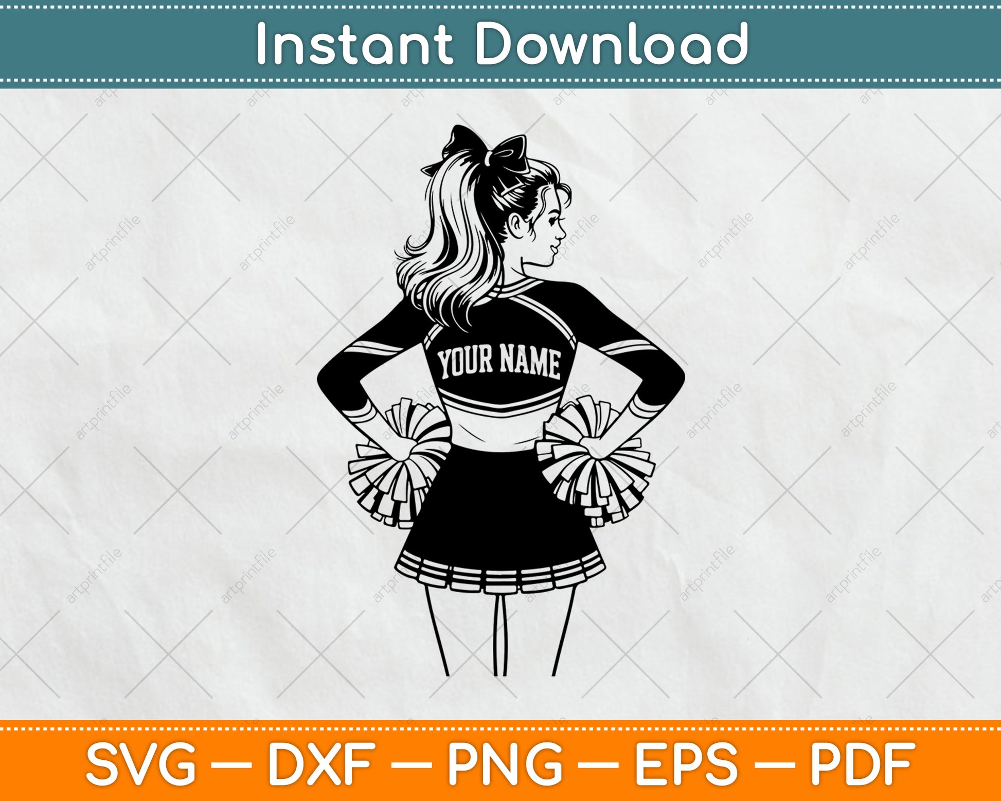 Cheerleader Svg, Cheerleader Name Svg, Cheer Dance Svg, Personalized Name Svg