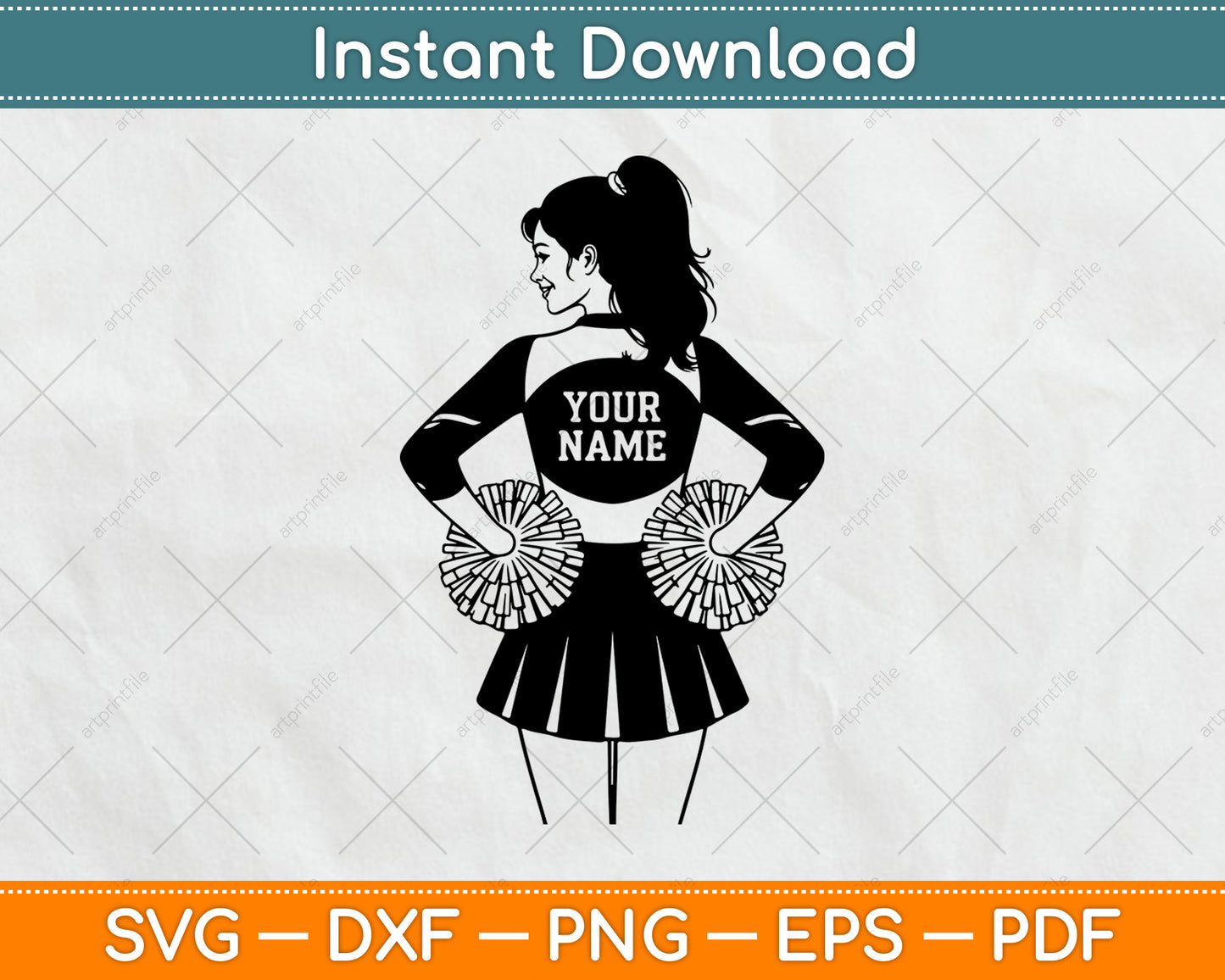Cheerleader Svg, Cheerleader Name Svg, Personalized Name Svg Cutting File