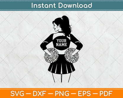 Cheerleader Svg, Cheerleader Name Svg, Personalized Name Svg Cutting File