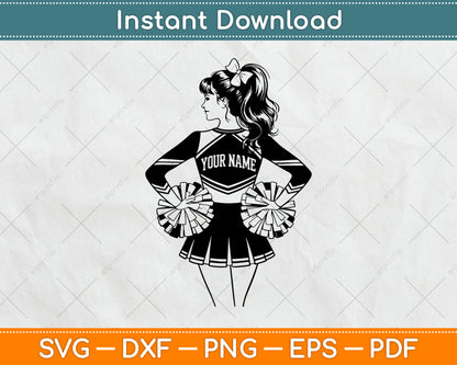 Personalized Name Cheerleader, Cheer Dance Svg Digital Cutting File