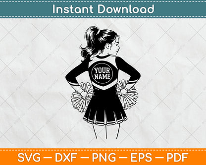 Cheerleader Svg, Cheerleader Name Svg, Personalized Name Svg Digital Cutting File