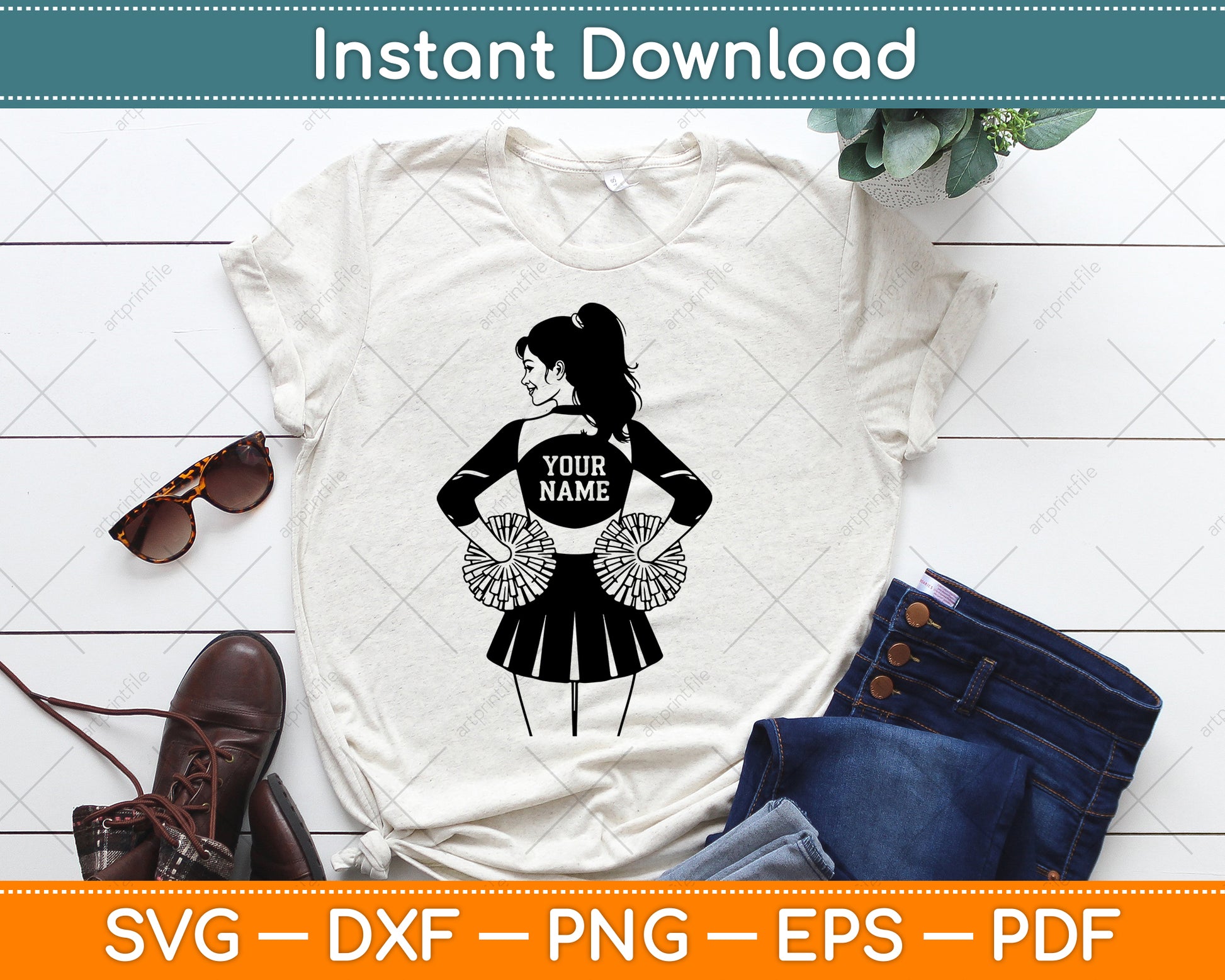 Cheerleader Svg, Cheerleader Name Svg, Personalized Name Svg Cutting File