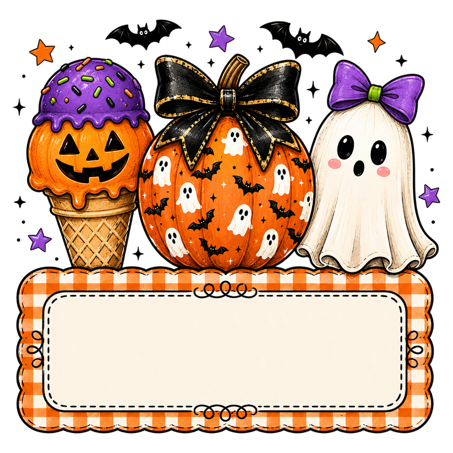 Halloween Kids PNG Bundle Cute Ghost Pumpkin School Designs