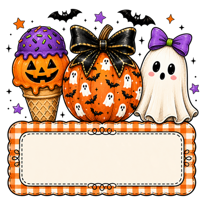 Halloween Kids PNG Bundle Cute Ghost Pumpkin School Designs