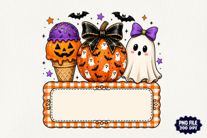 Halloween Kids PNG Bundle Cute Ghost Pumpkin School Designs
