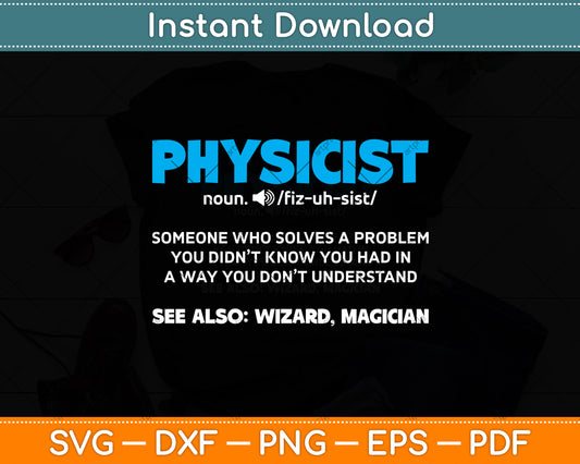 Physicist Definition Librarian Svg Digital Cutting File