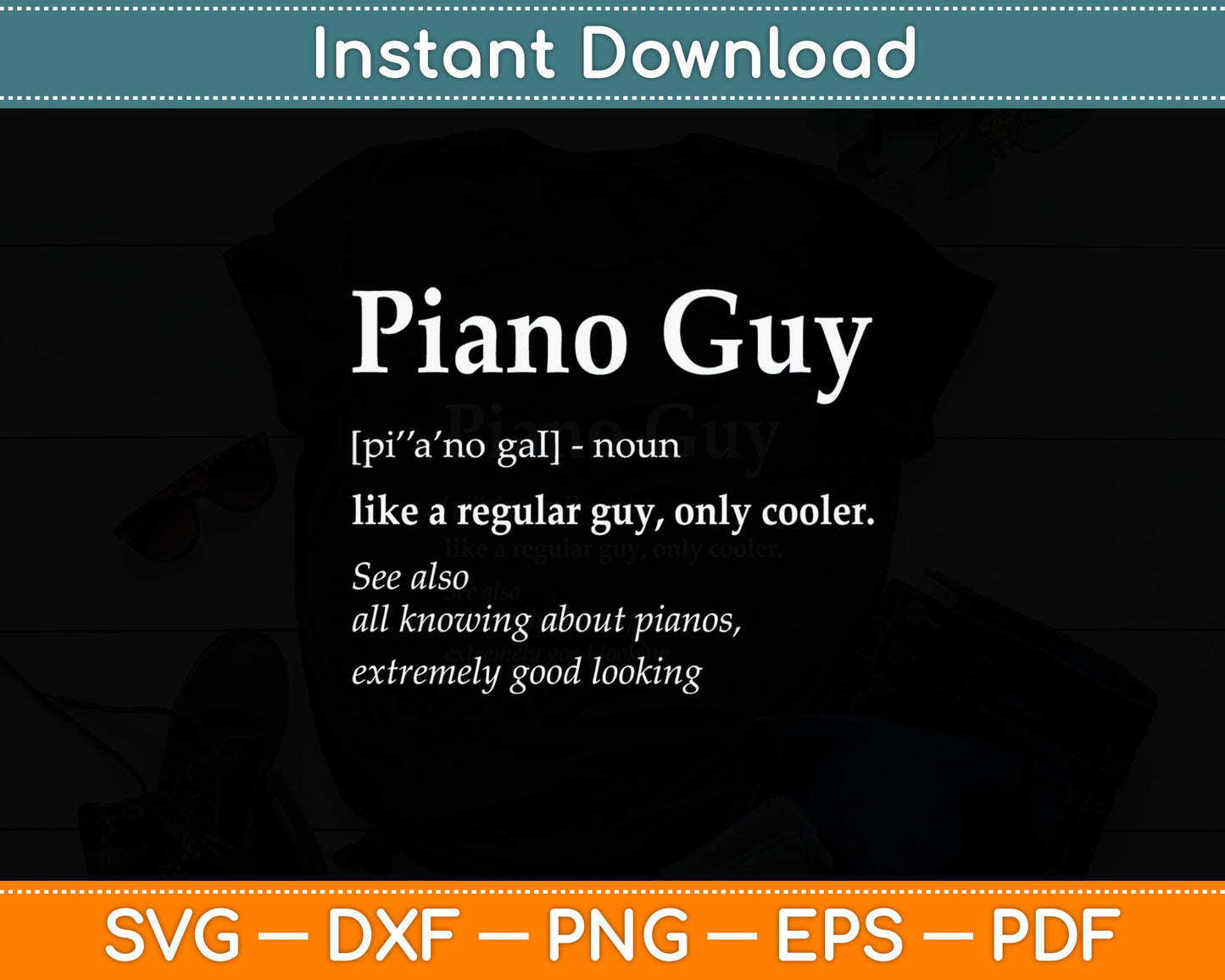 Piano Guy Definition Funny Boy Piano Player Svg Digital Cutting File