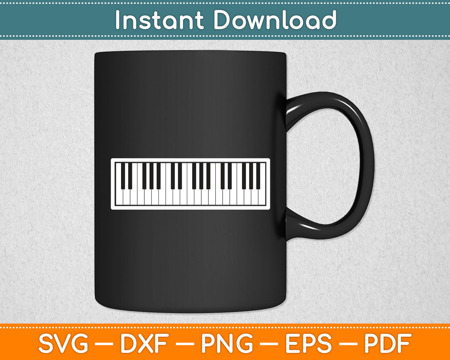 Piano Keyboard Musical Musician Pianist Svg Digital Cutting File