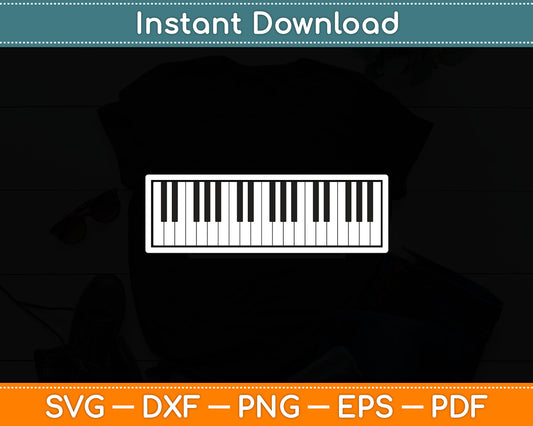 Piano Keyboard Musical Musician Pianist Svg Digital Cutting File