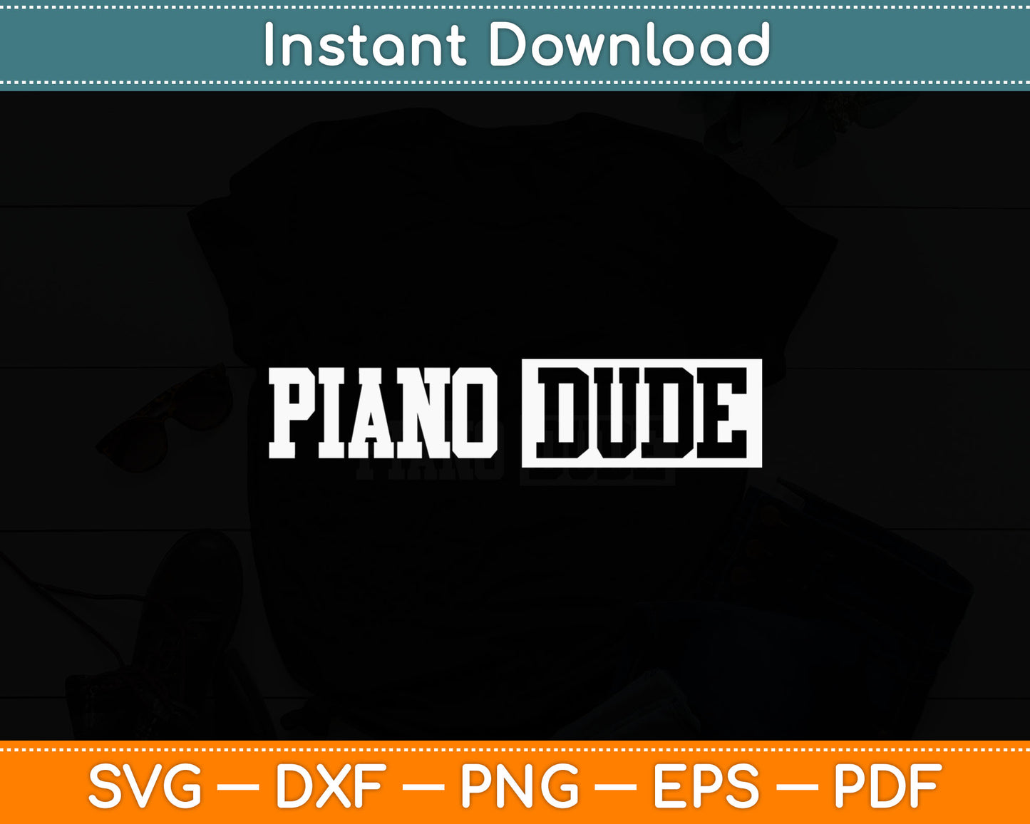 Piano Keyboard Player Musician Pianist Svg Digital Cutting File