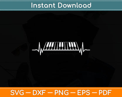 Piano Keys Vintage Style Musical Keyboard Piano Svg Digital Cutting File