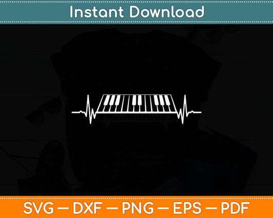 Piano Keys Vintage Style Musical Keyboard Piano Svg Digital Cutting File