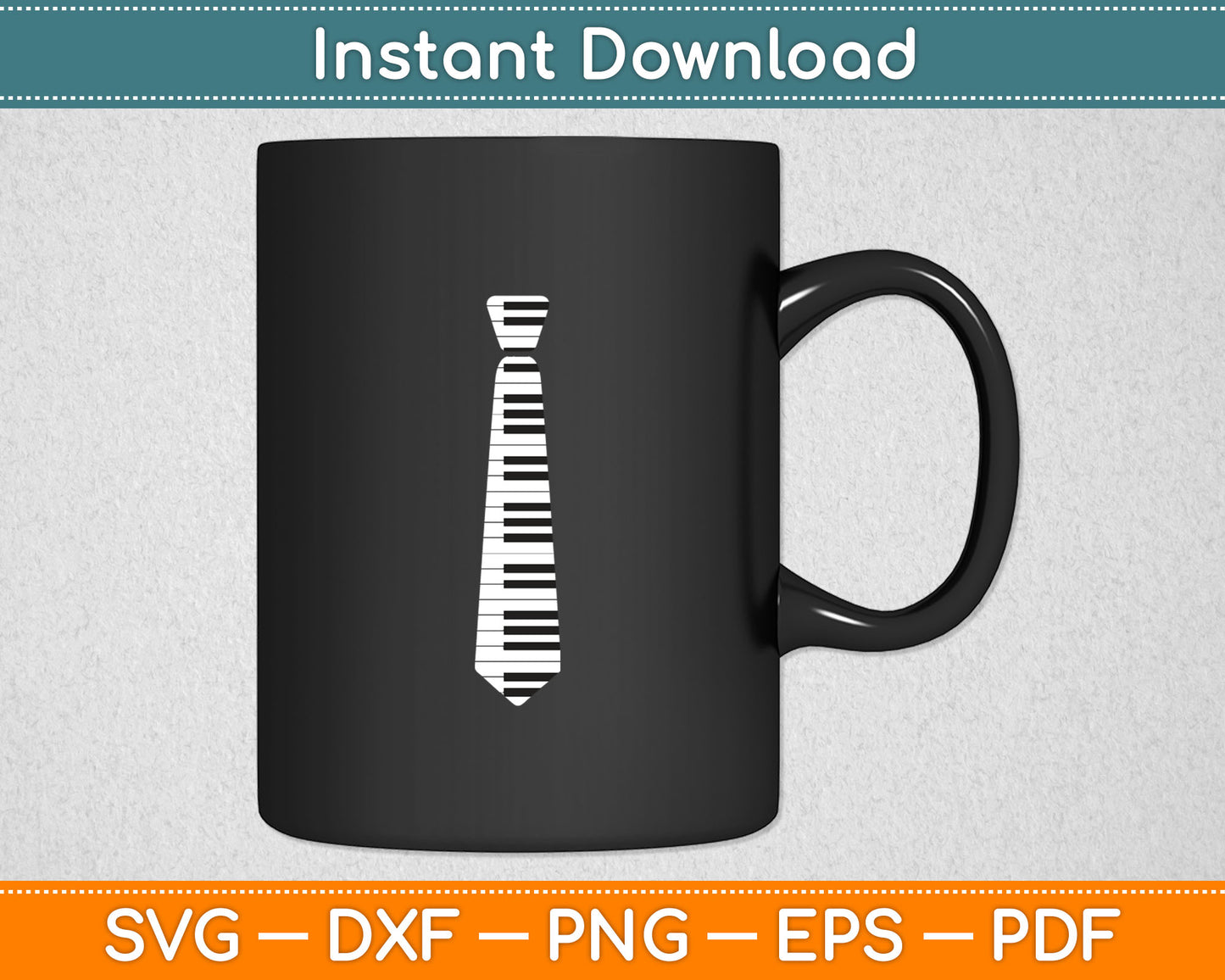 Piano Neck Tie Funny Humorous Keyboard Music Player Fun Svg Digital Cutting File