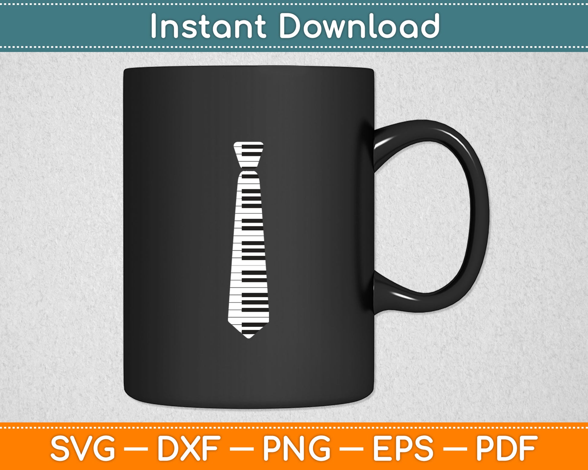 Piano Neck Tie Funny Humorous Keyboard Music Player Fun Svg Digital Cutting File