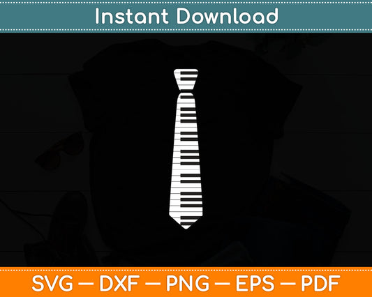 Piano Neck Tie Funny Humorous Keyboard Music Player Fun Svg Digital Cutting File