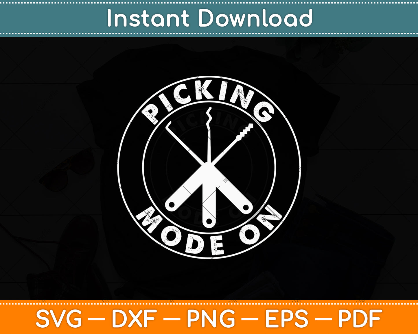 Picking Mode On Locksmith Lock Picking Svg Digital Cutting File