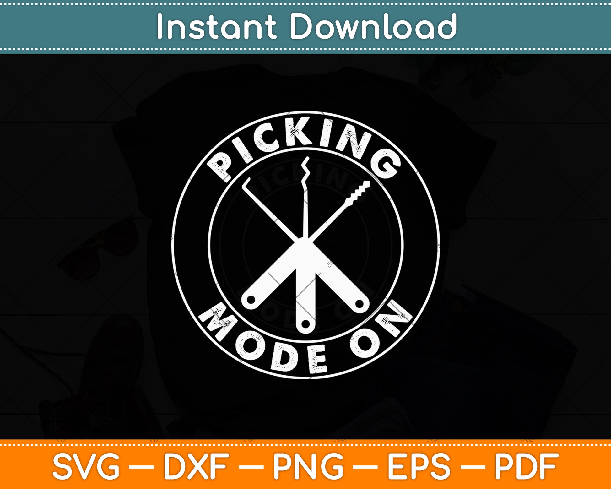 Picking Mode On Locksmith Lock Picking Svg Digital Cutting File