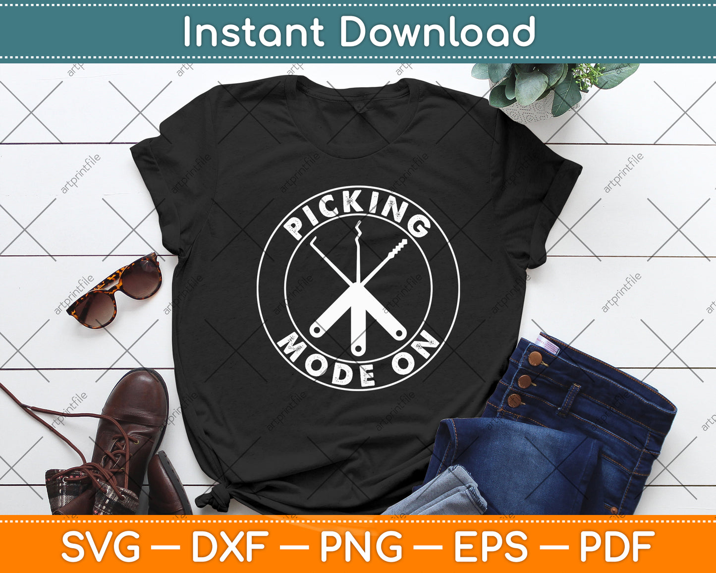 Picking Mode On Locksmith Lock Picking Svg Digital Cutting File