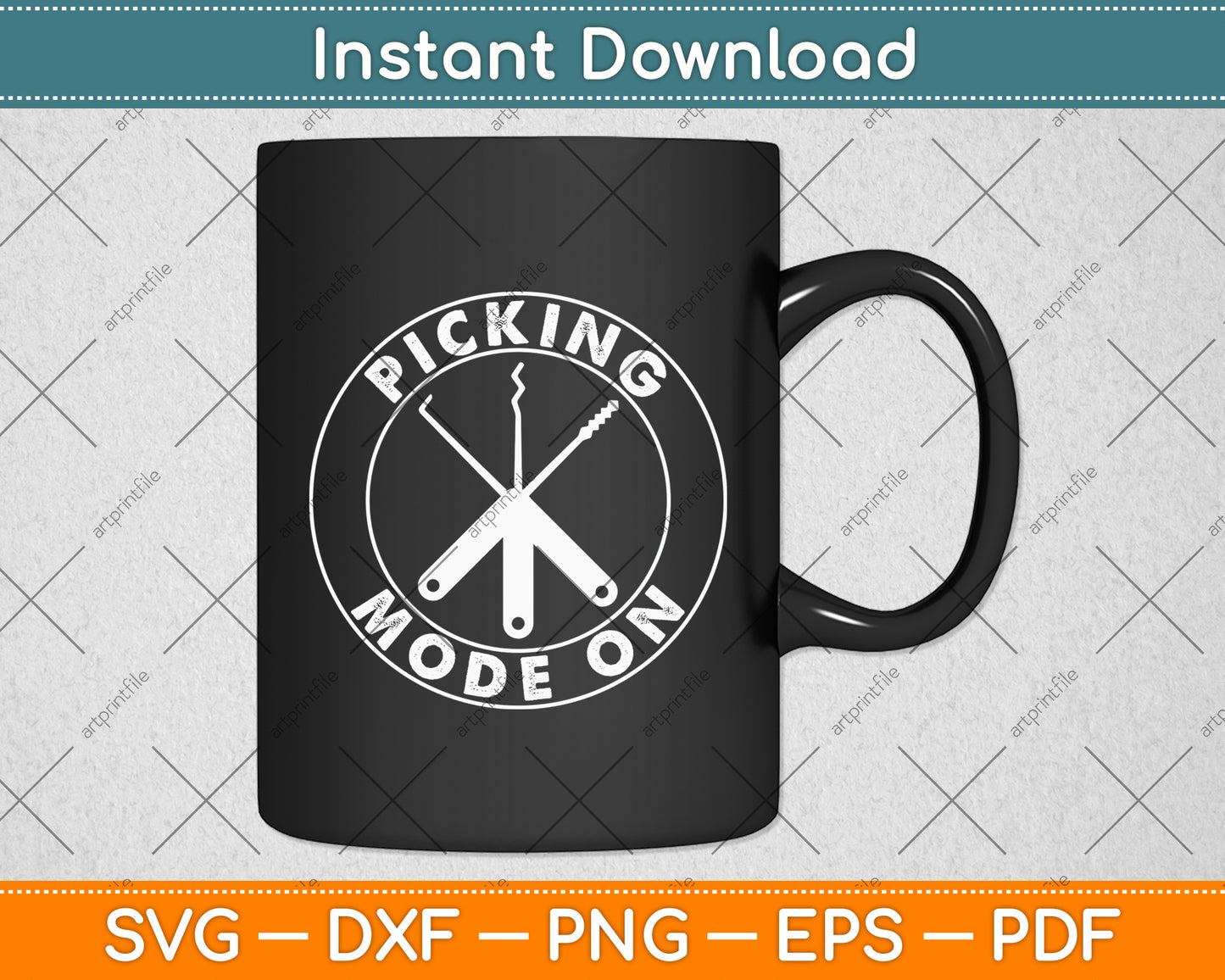 Picking Mode On Locksmith Lock Picking Svg Digital Cutting File