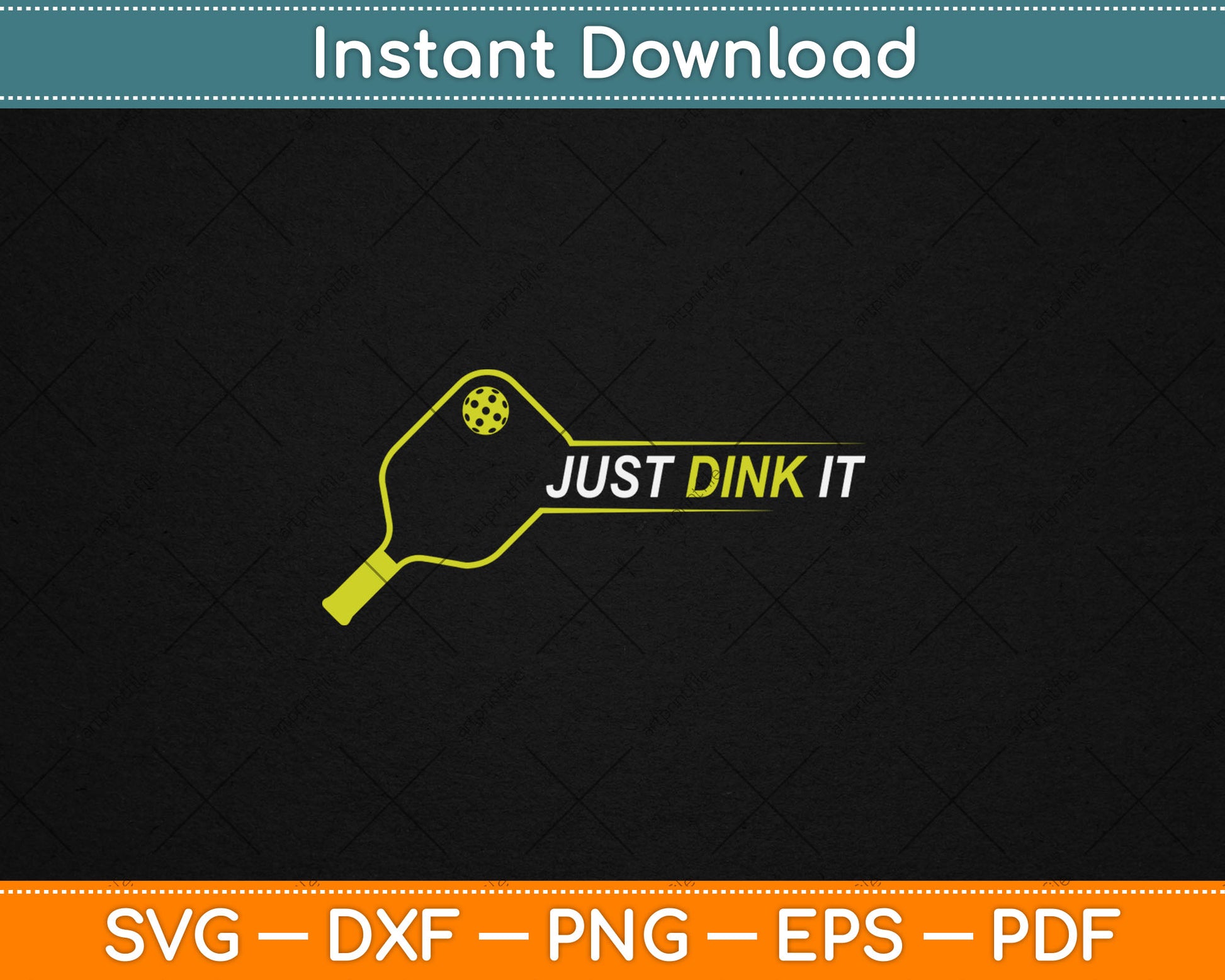 Pickleball Funny Just Dink It Pickleball Svg Digital Cutting File