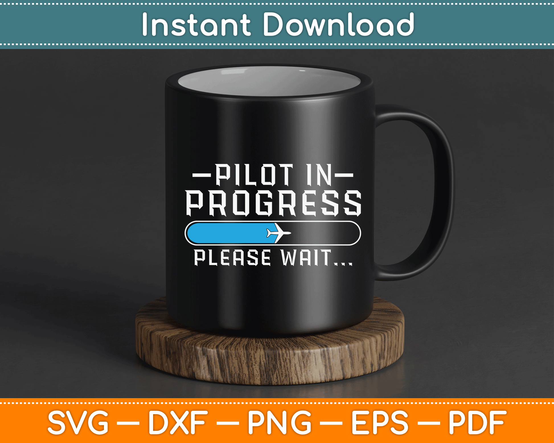 Pilot In Progress Please Wait Airline Pilot Aviation Aircraft Lover SVG Digital Cutting File
