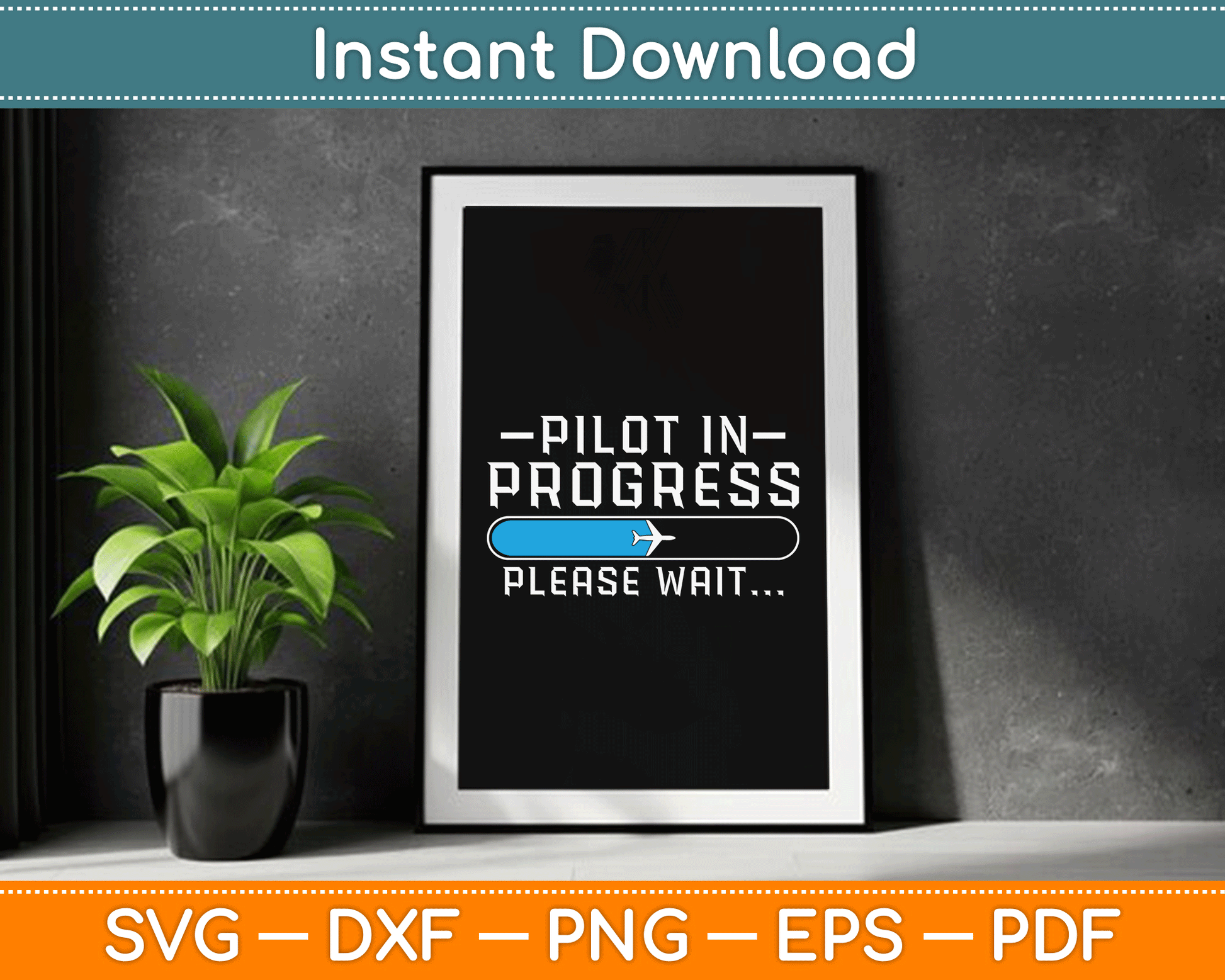 Pilot In Progress Please Wait Airline Pilot Aviation Aircraft Lover SVG Digital Cutting File