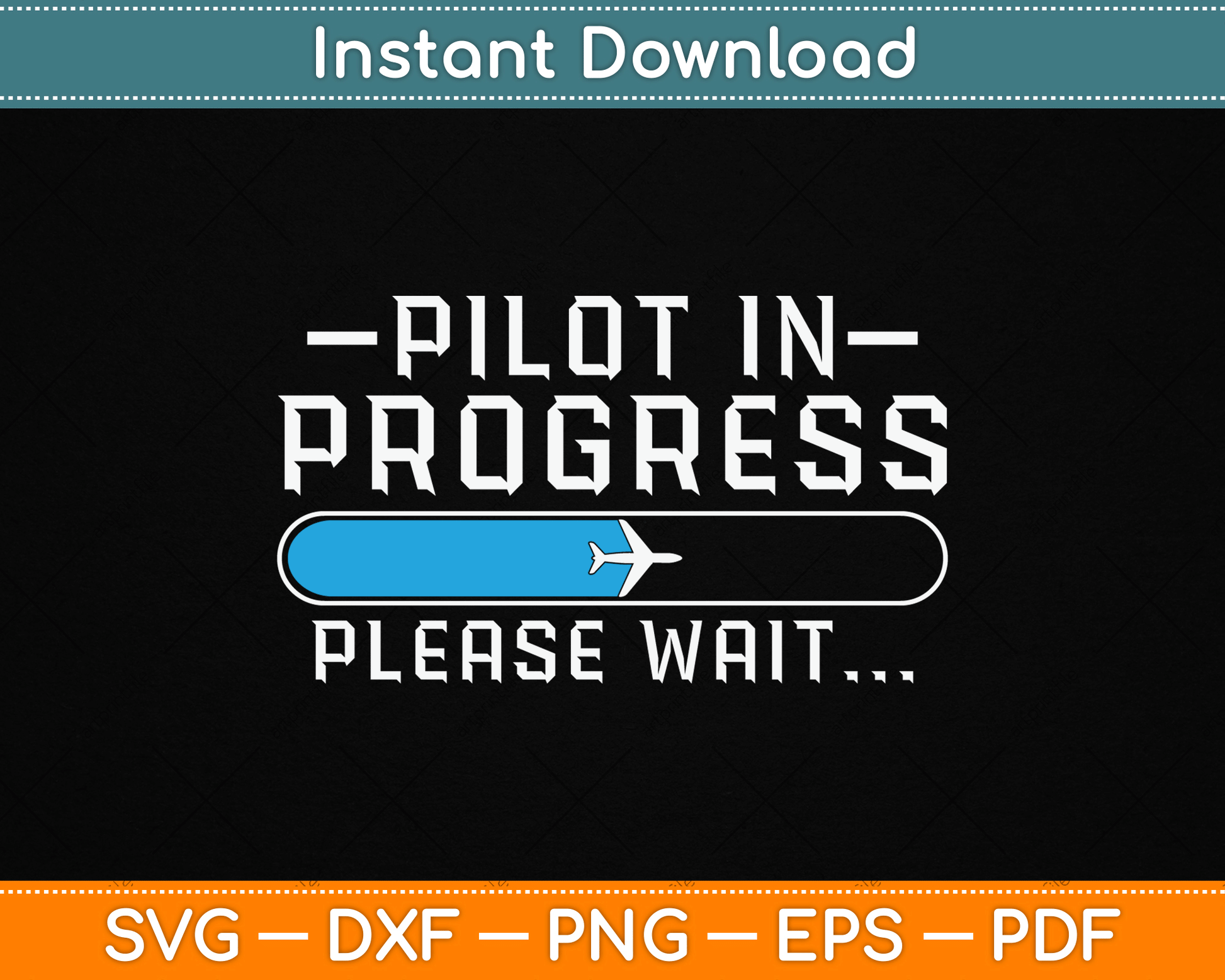 Pilot In Progress Please Wait Airline Pilot Aviation Aircraft Lover SVG Digital Cutting File