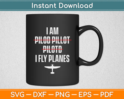Pilot Flying Aviator Aircraft Aviation Airplane Pilot Funny Svg Png Dxf Digital Cutting File