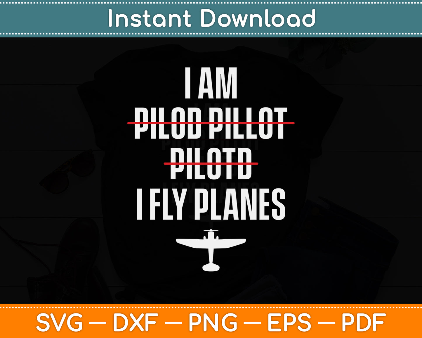 Pilot Flying Aviator Aircraft Aviation Airplane Pilot Funny Svg Png Dxf Digital Cutting File