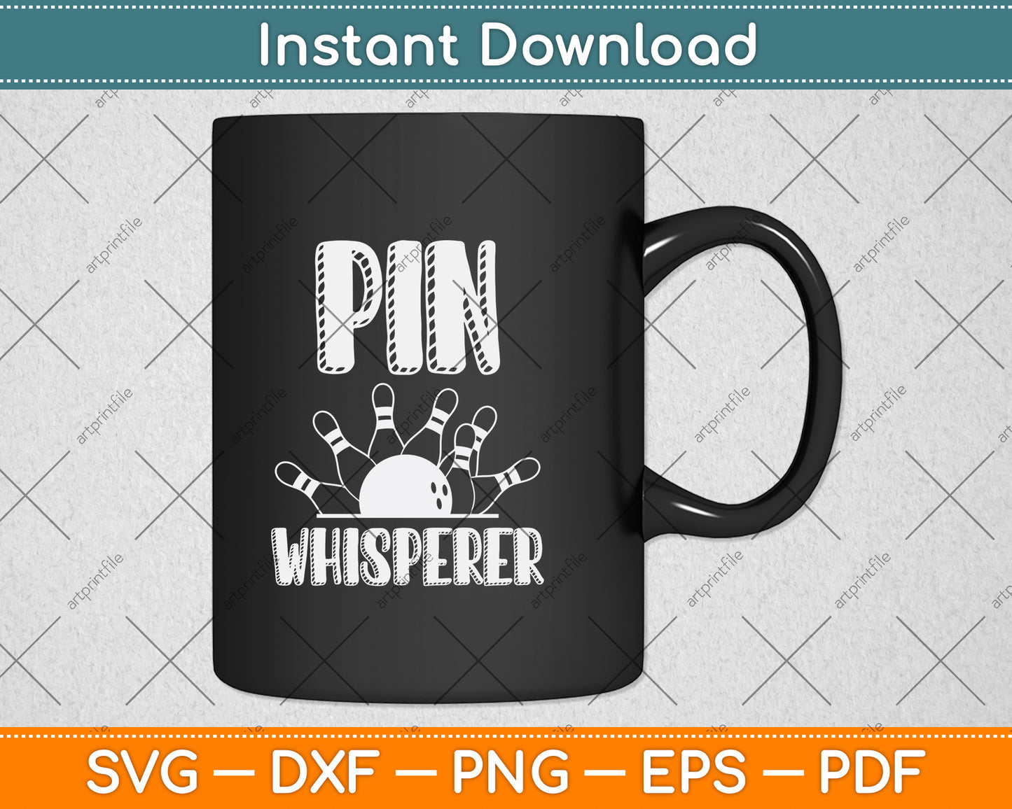 Pin Whisperer Bowling Funny Svg Design Digital Cutting File