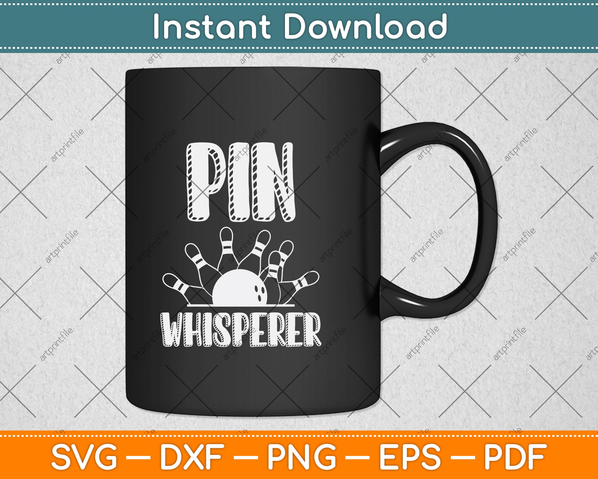 Pin Whisperer Bowling Funny Svg Design Digital Cutting File