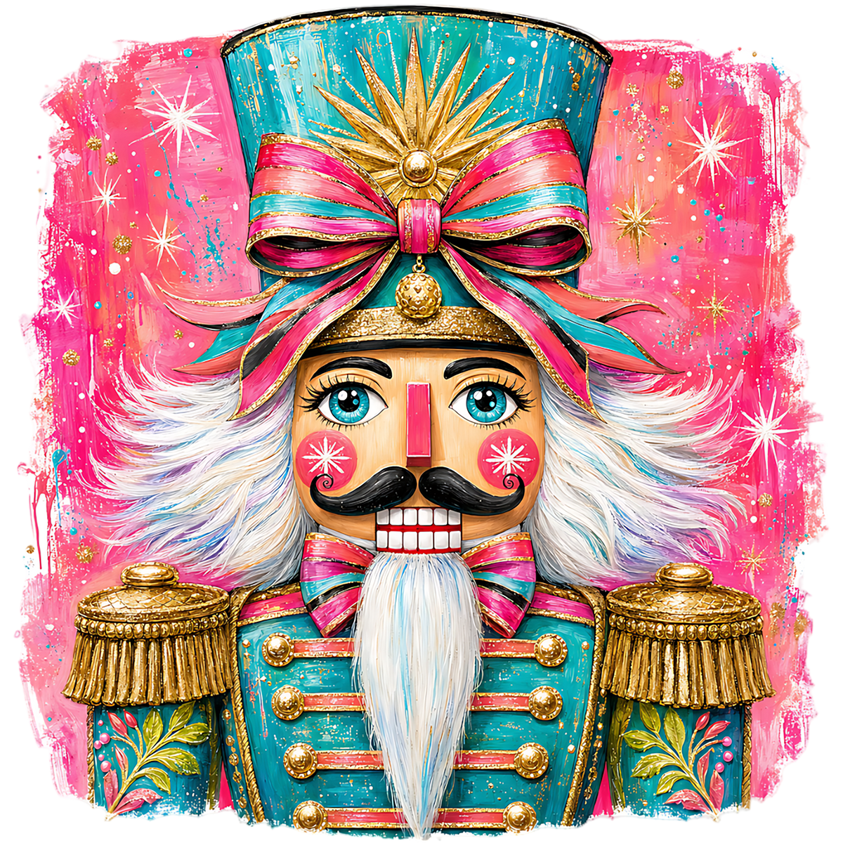 Pink Bow Nutcracker Christmas PNG