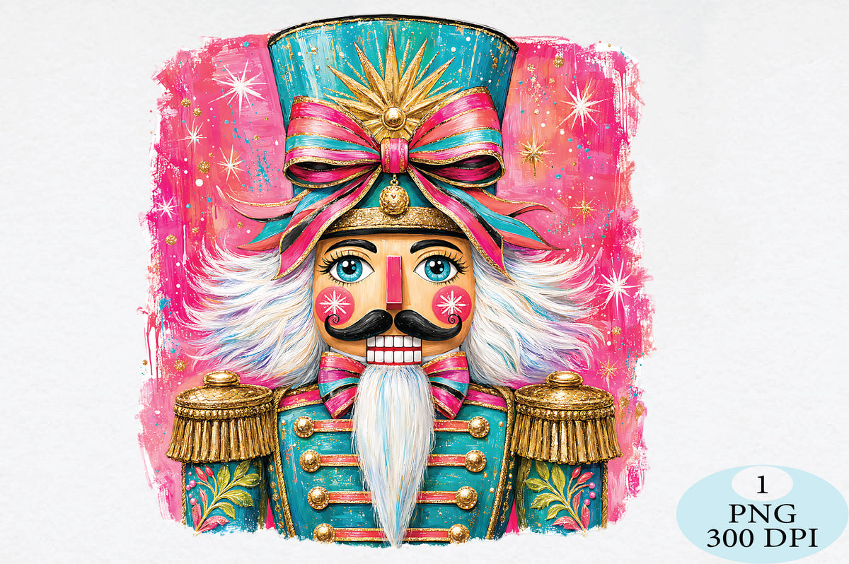 Pink Bow Nutcracker Christmas PNG