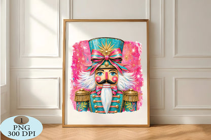 Pink Bow Nutcracker Christmas PNG