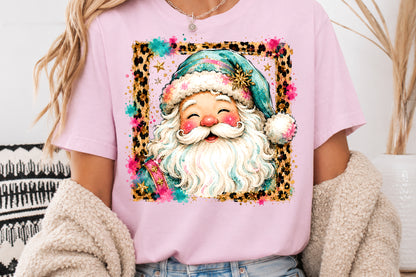 Pink Christmas Mama Sublimation PNG Santa Nutcracker Reindeer Holiday Design